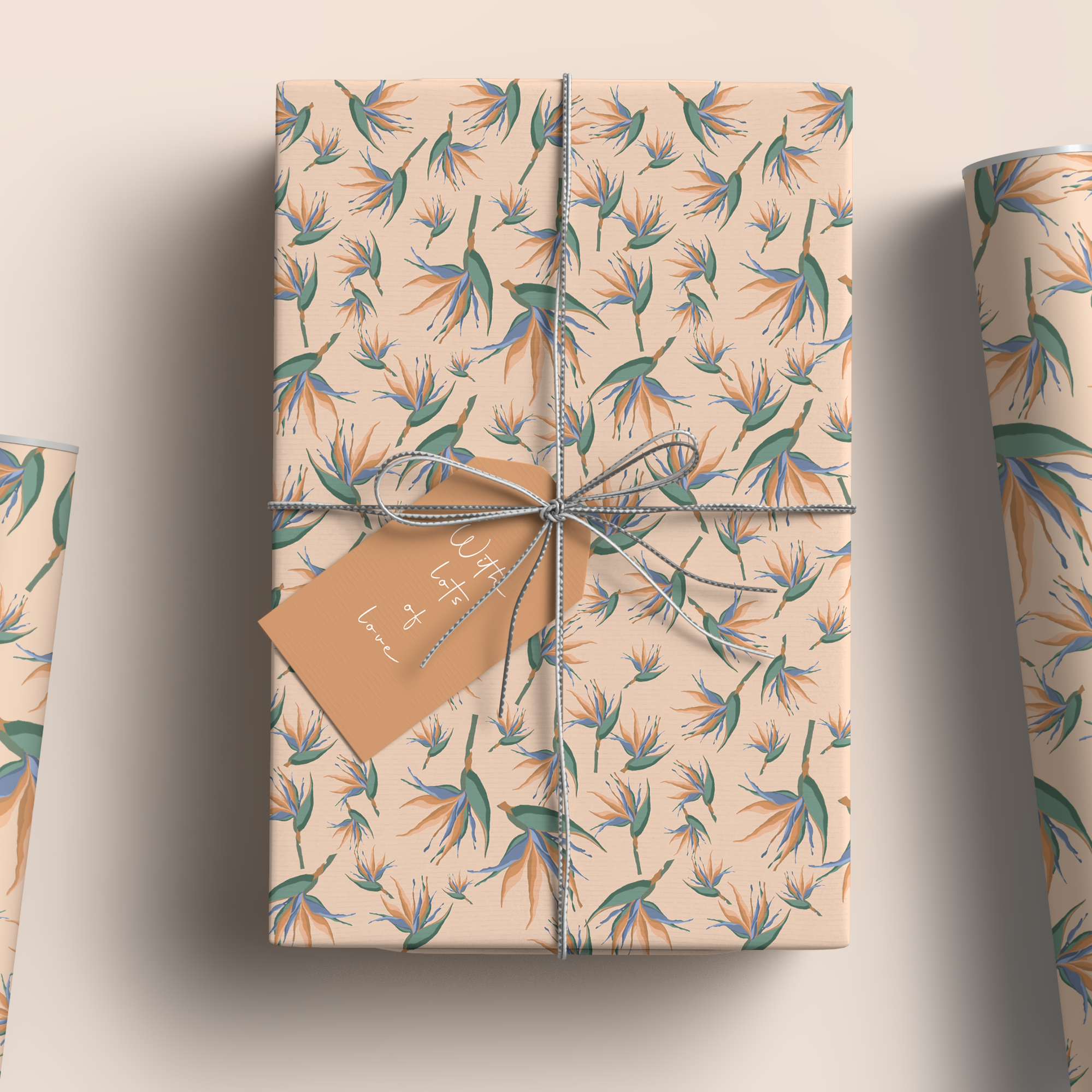 Paradise wrapping sheets+note cards (set of 5)