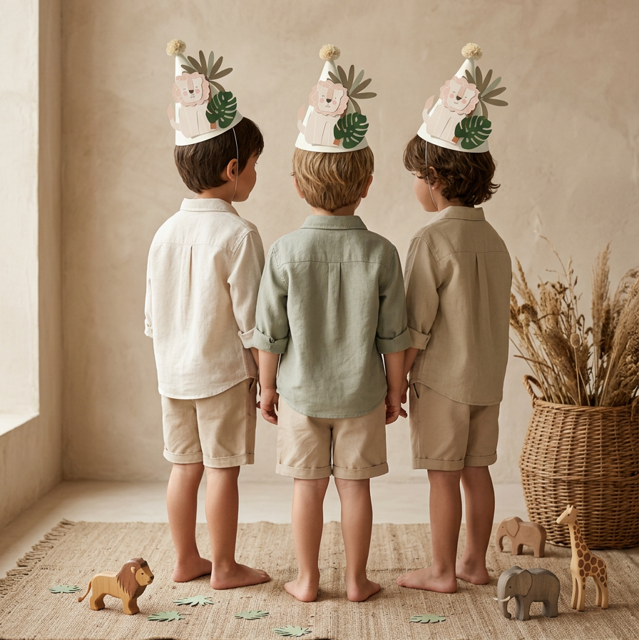 Jungle lion party hats (set of 5)