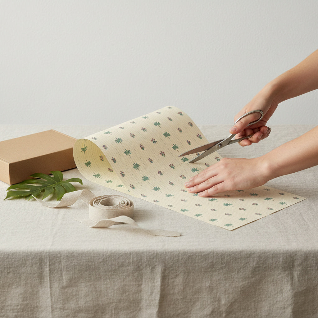 Palm & Petals wrapping sheets+note cards (set of 5)