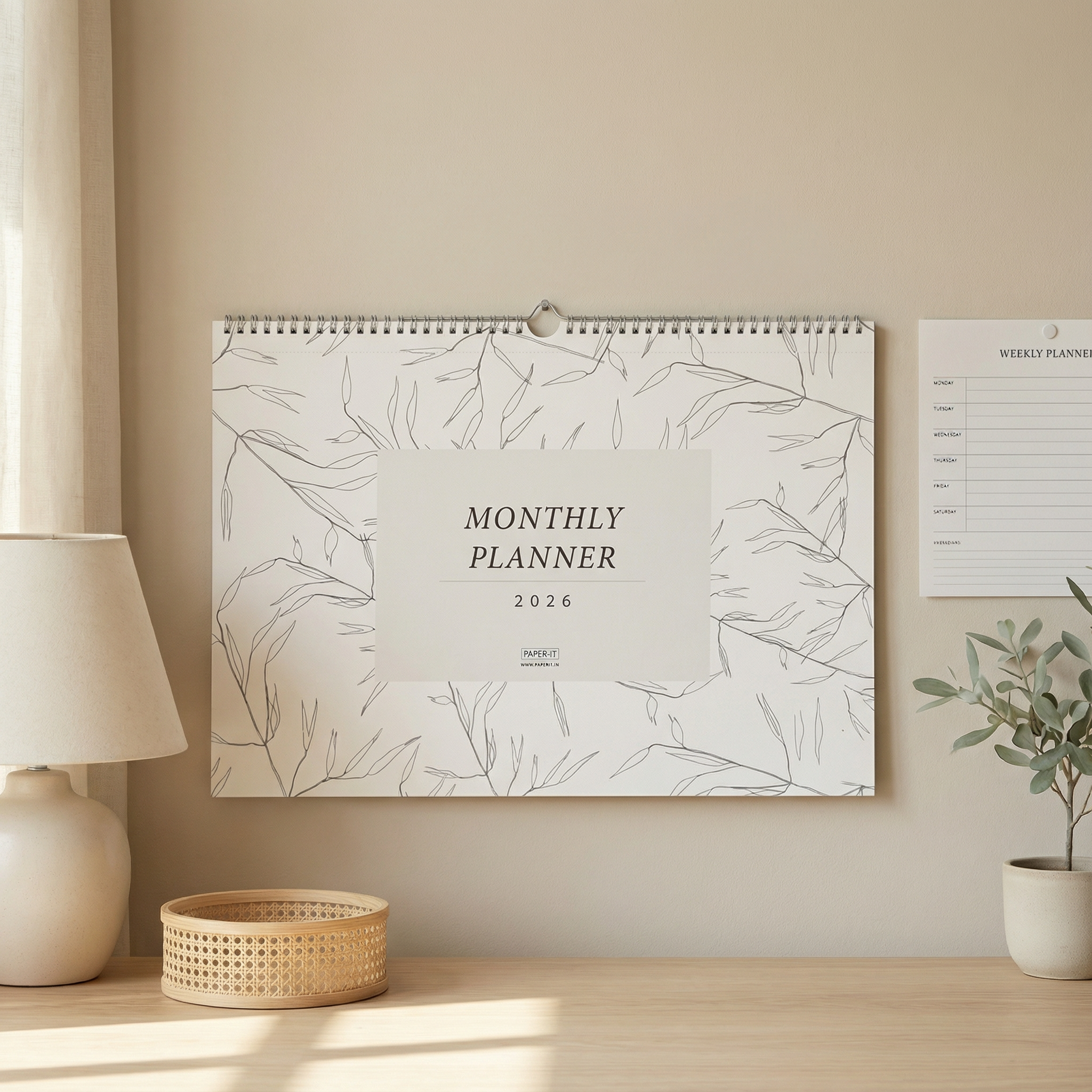 DIY Linen monthly planner