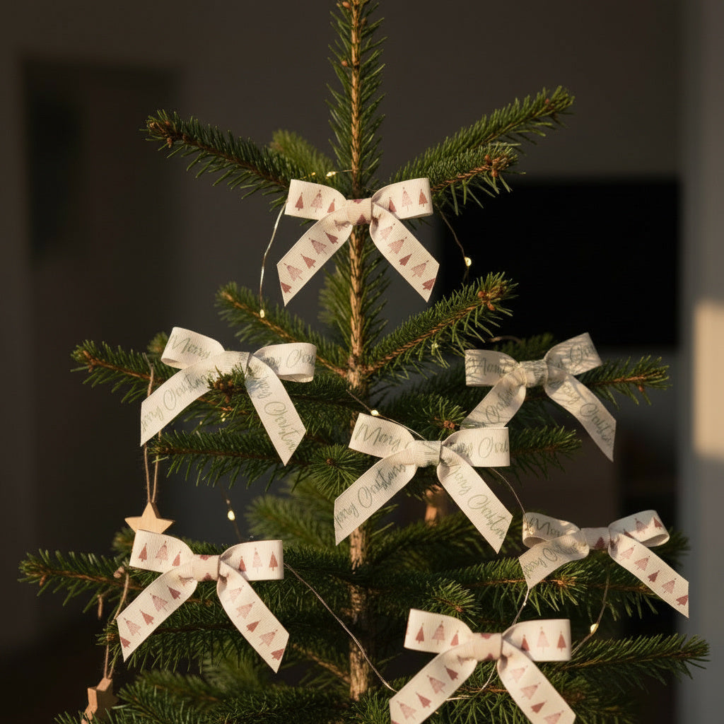 Christmas cotton ribbons (3 metre) <br/> set of 2