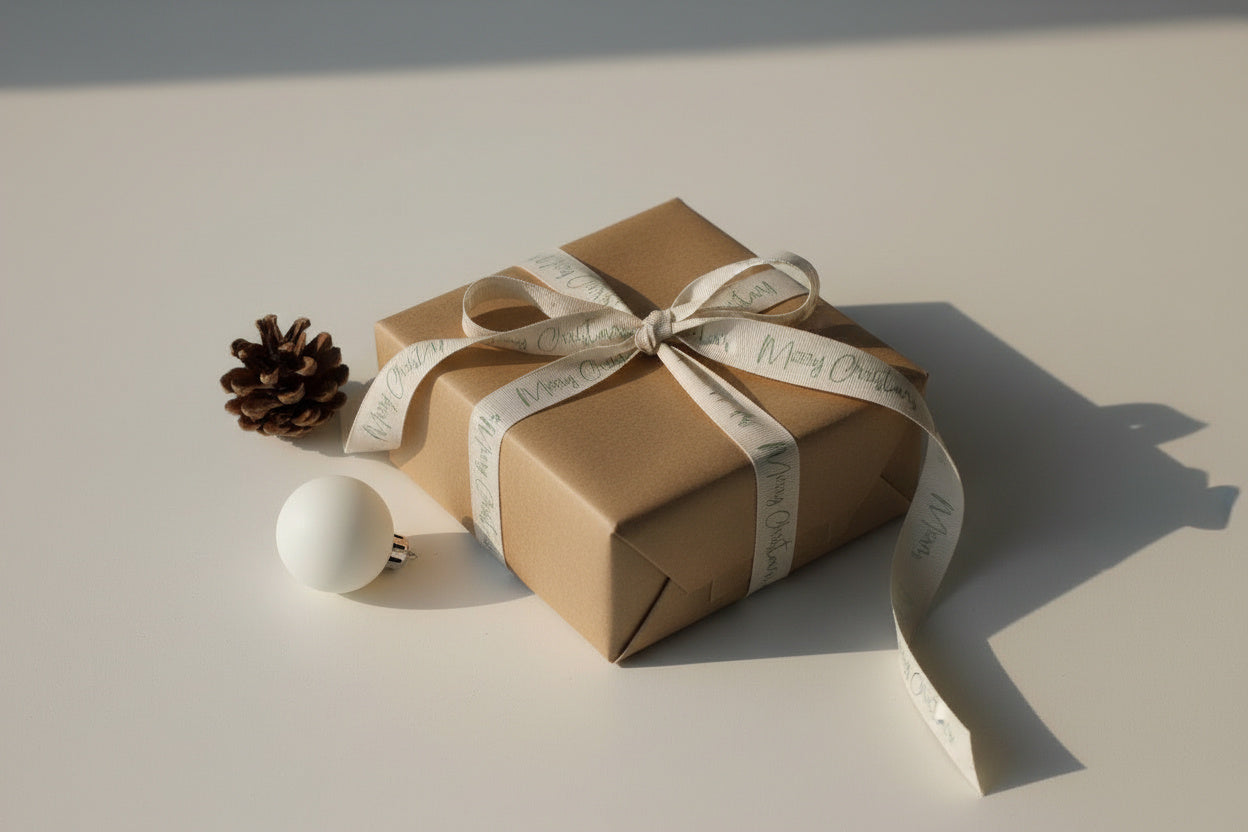 Christmas cotton ribbons (3 metre) <br/> set of 2