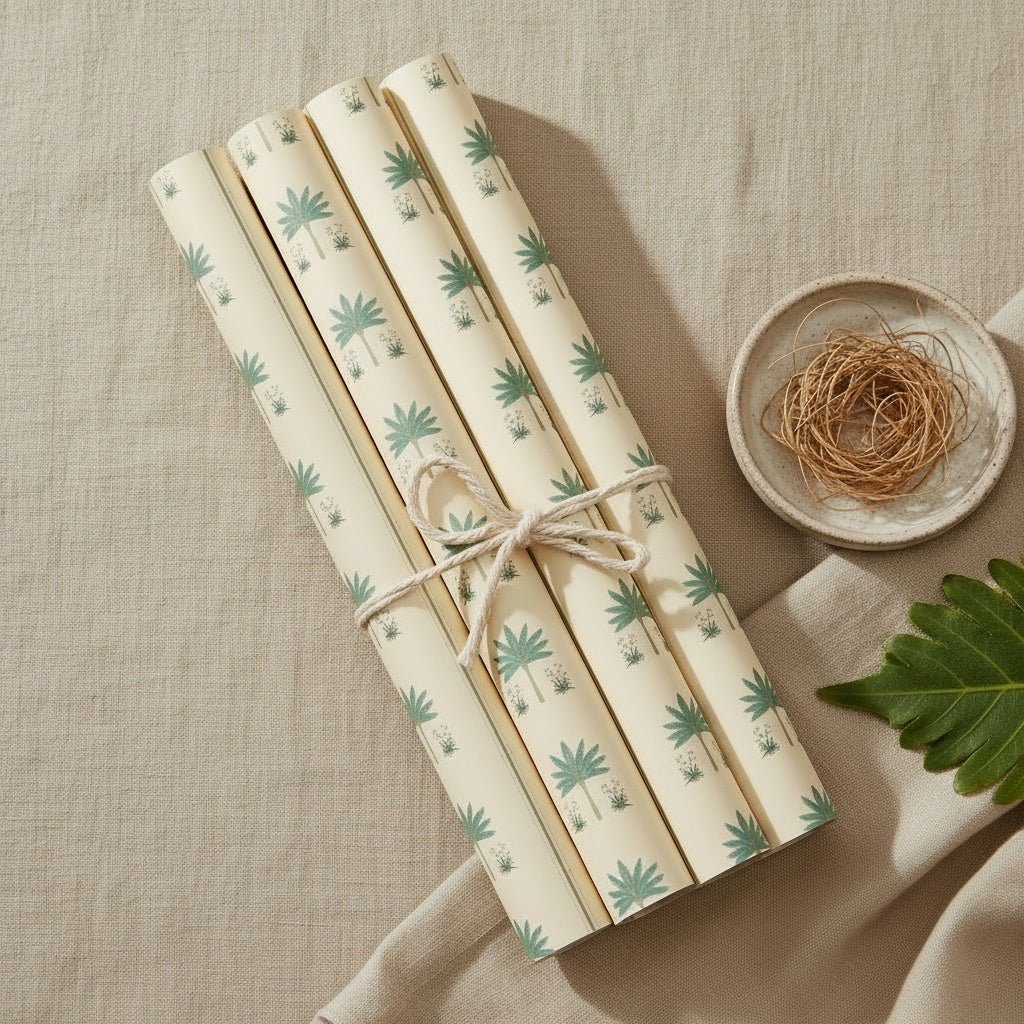 Palm lines wrapping sheets+note cards (set of 5)