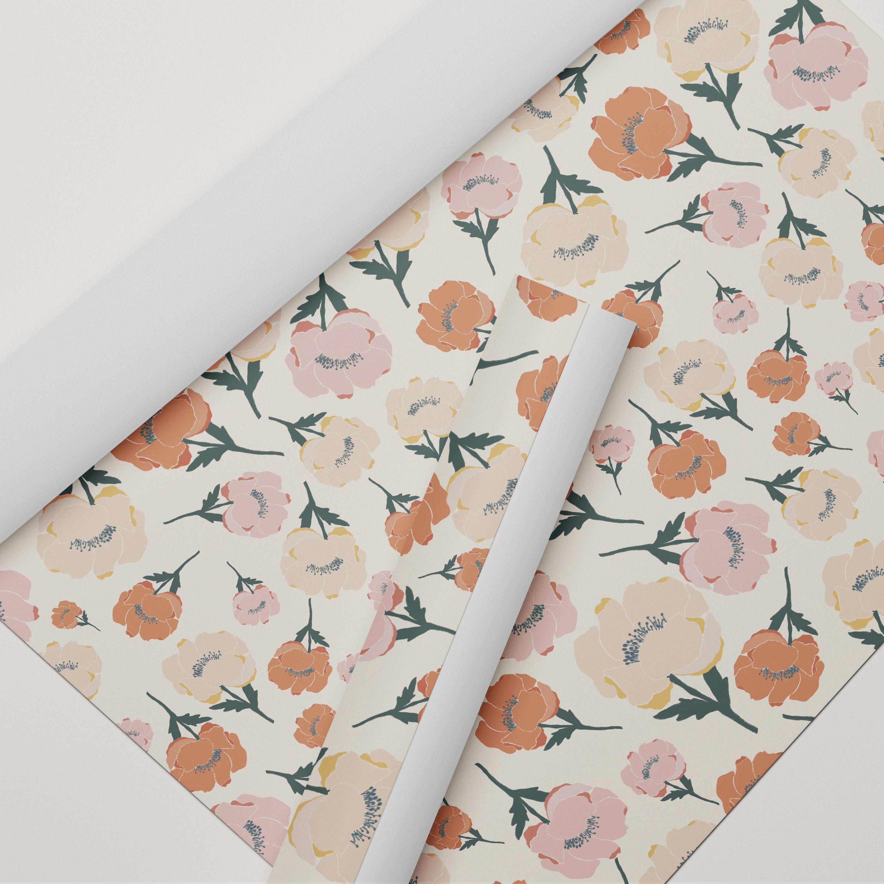 Spring bloom wrapping sheets+note cards (set of 5)