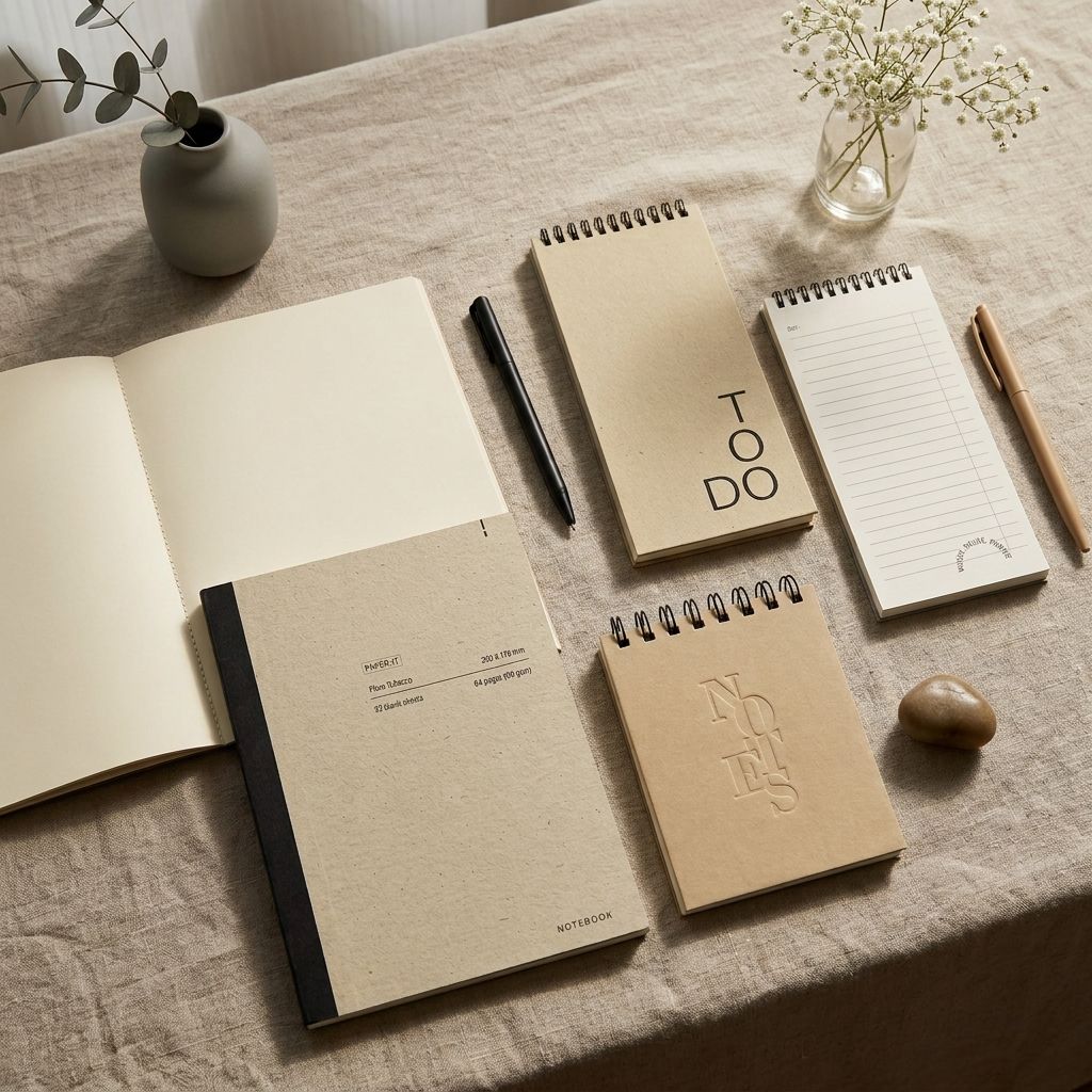 The Flora Desk Set | Notebook + Notepads