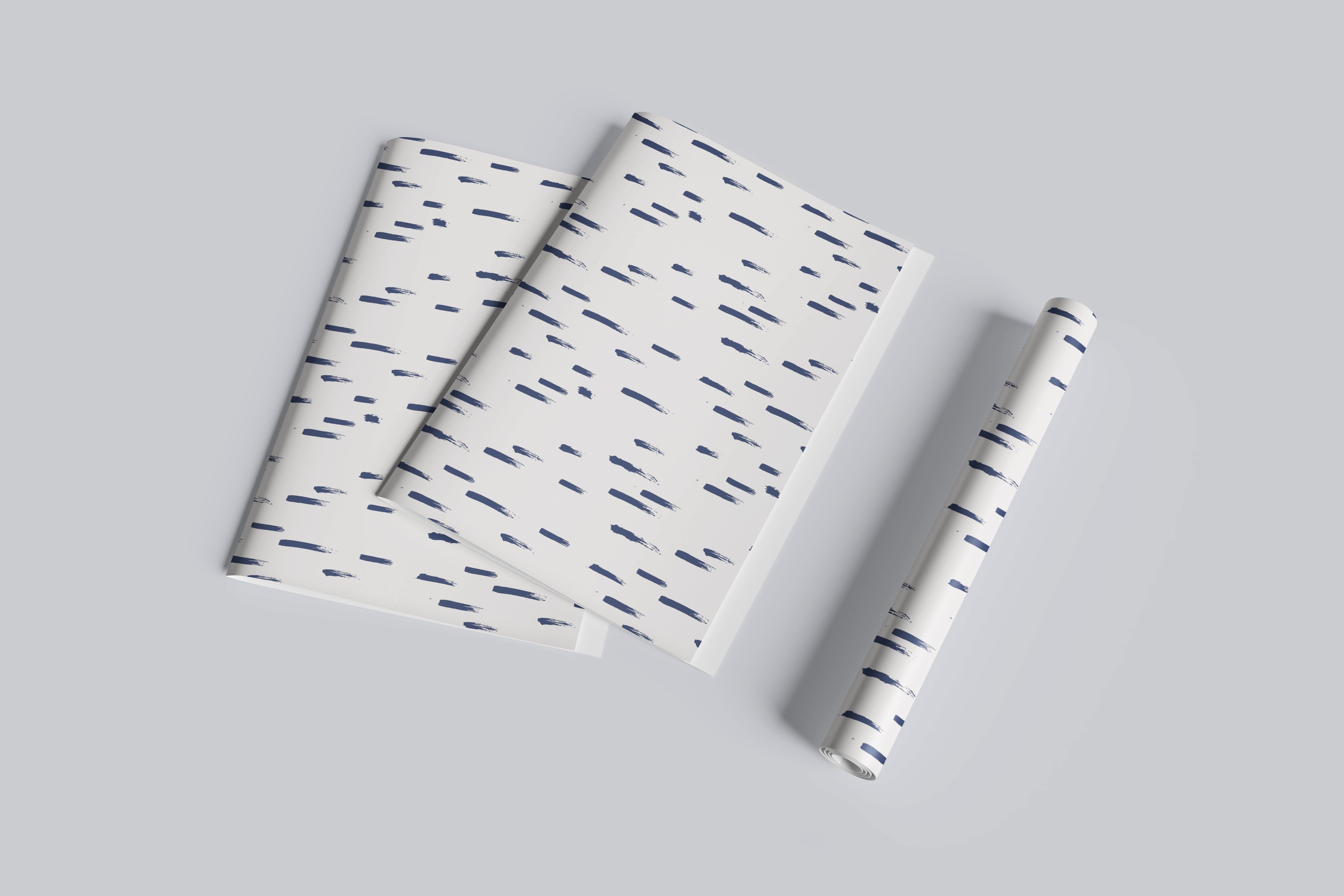 Brush wrapping sheets+note cards (set of 5)