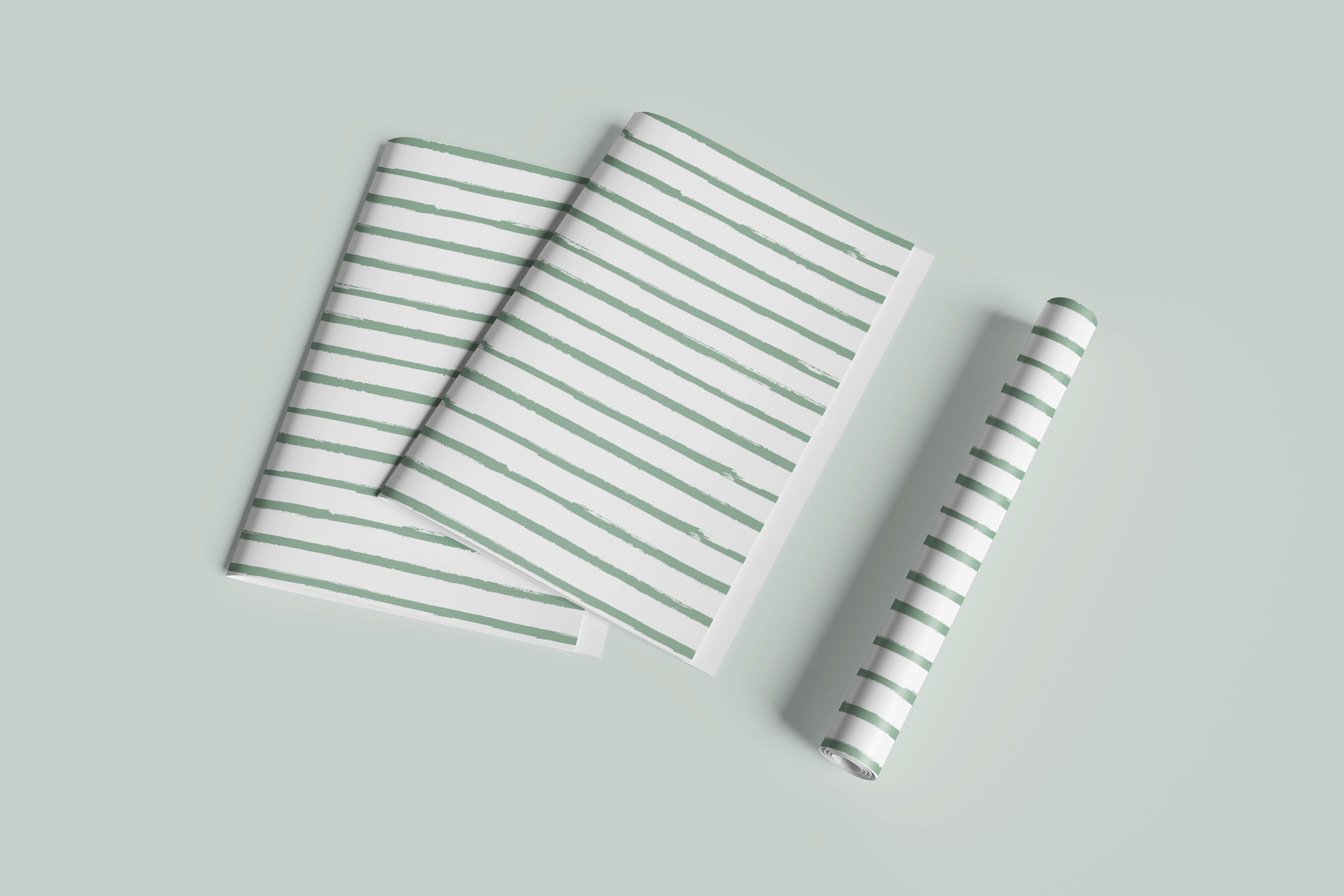 Evergreen wrapping sheets+note cards (set of 5)