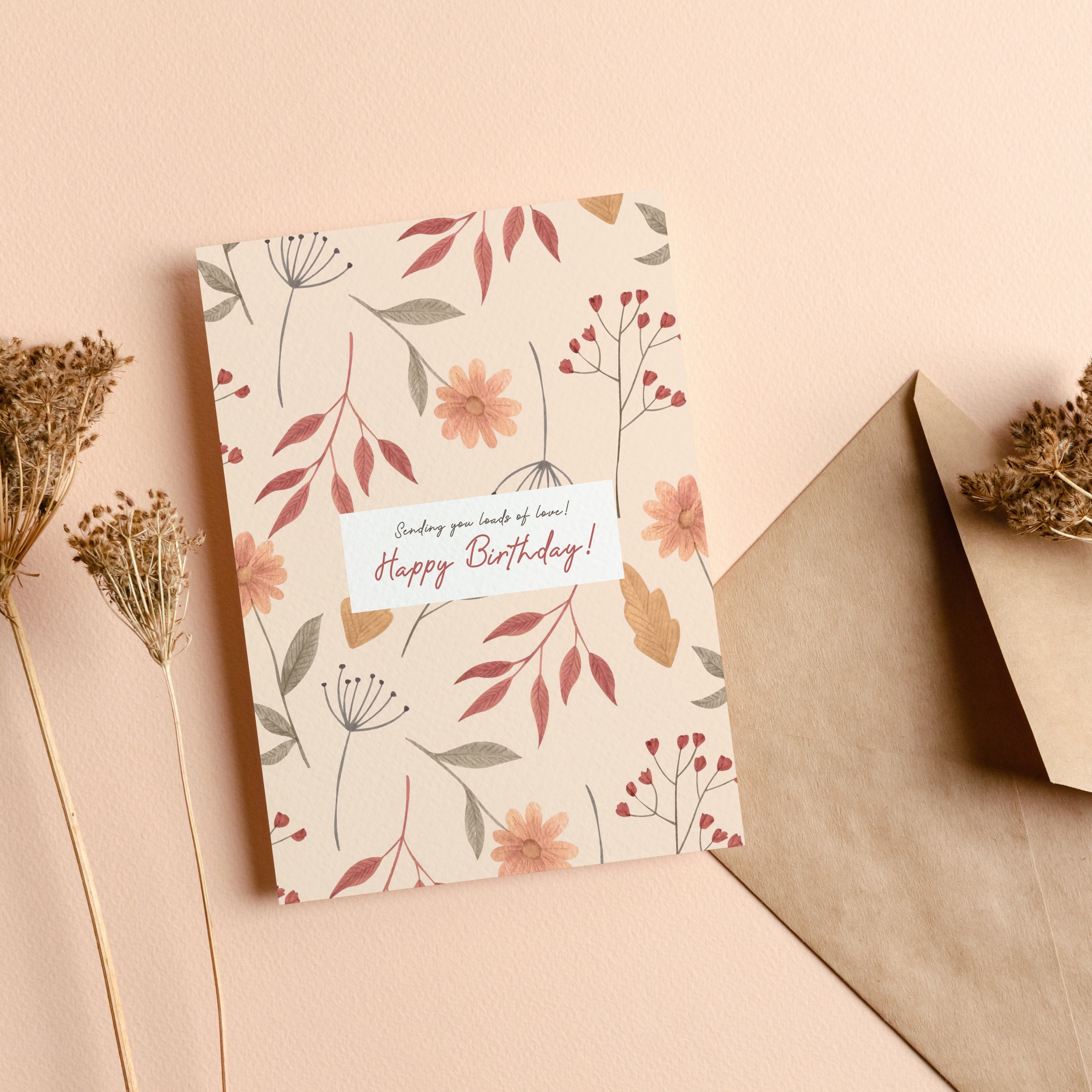 Floral Birthday <br/> Greeting Card