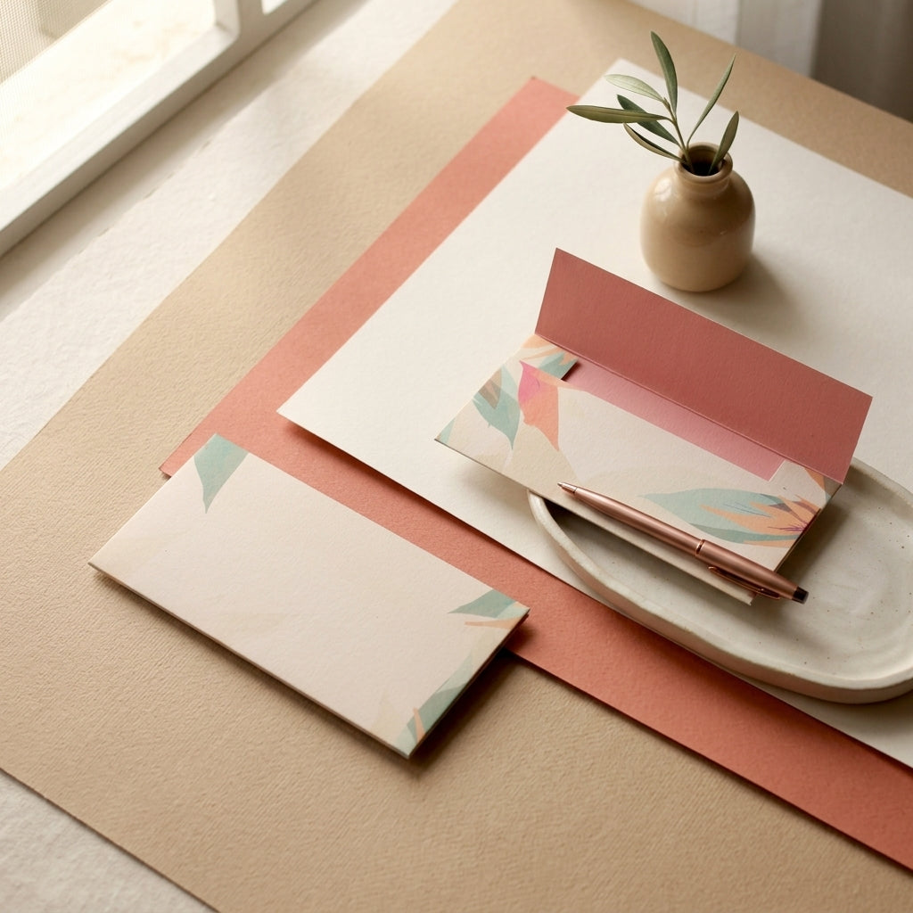 Barely pink money envelopes <br/> set of 12