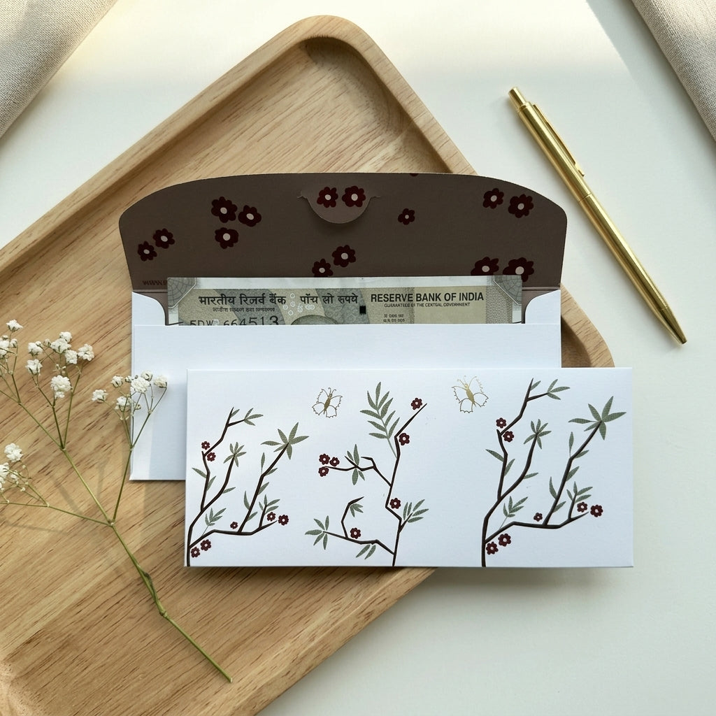 Butterfly kisses money envelopes (foiling)
