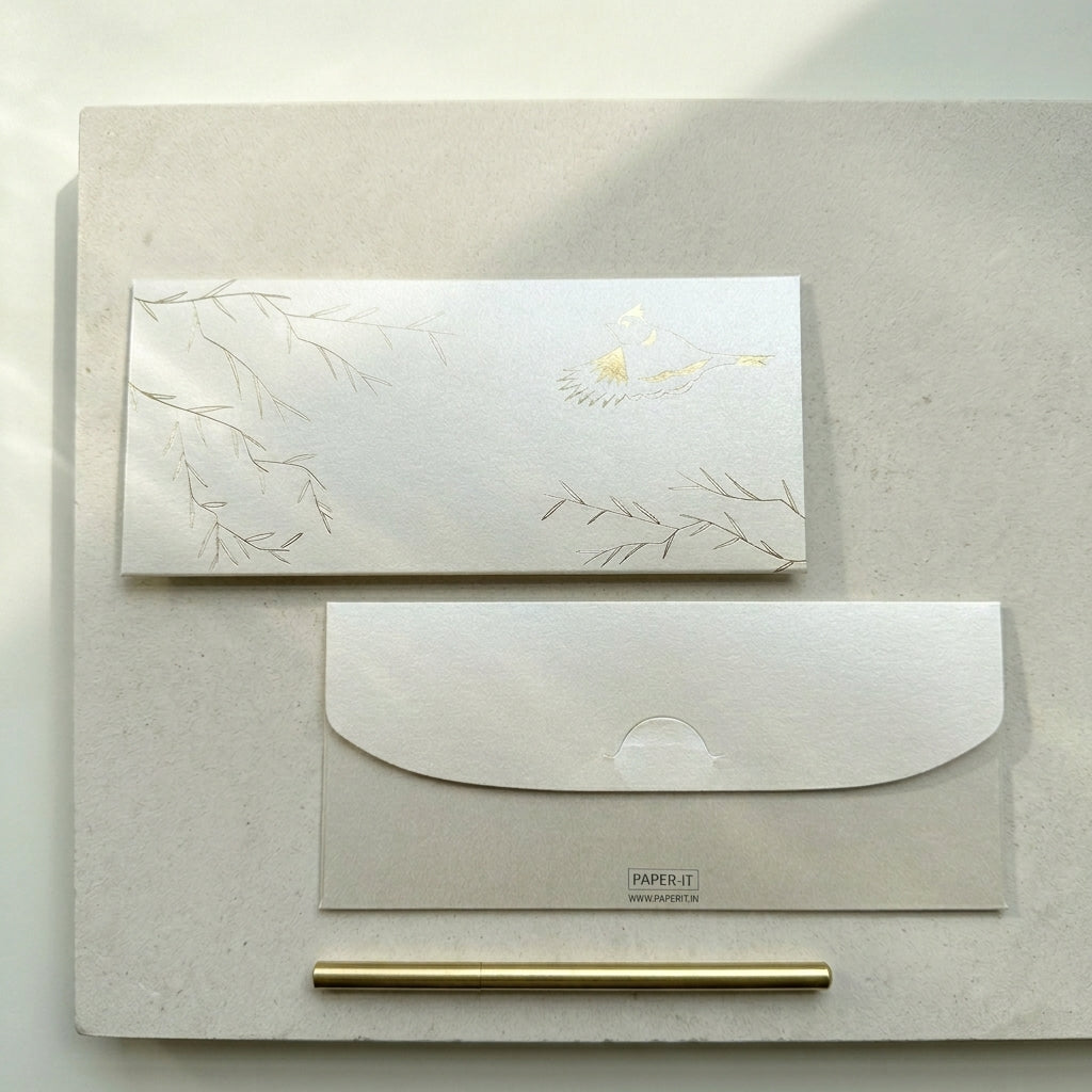 Bird song money envelopes (foiling)