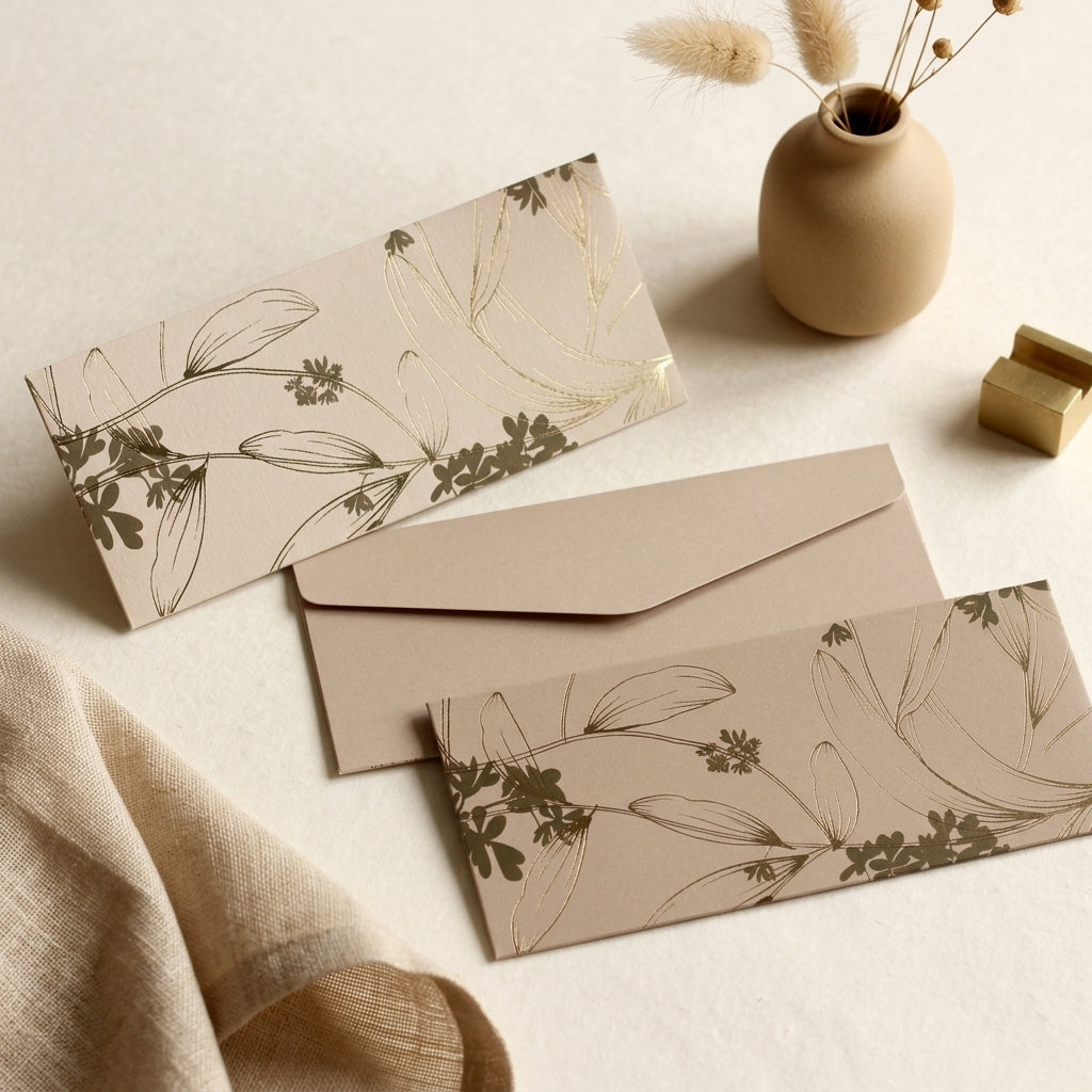 Ecru money envelopes (foiling)