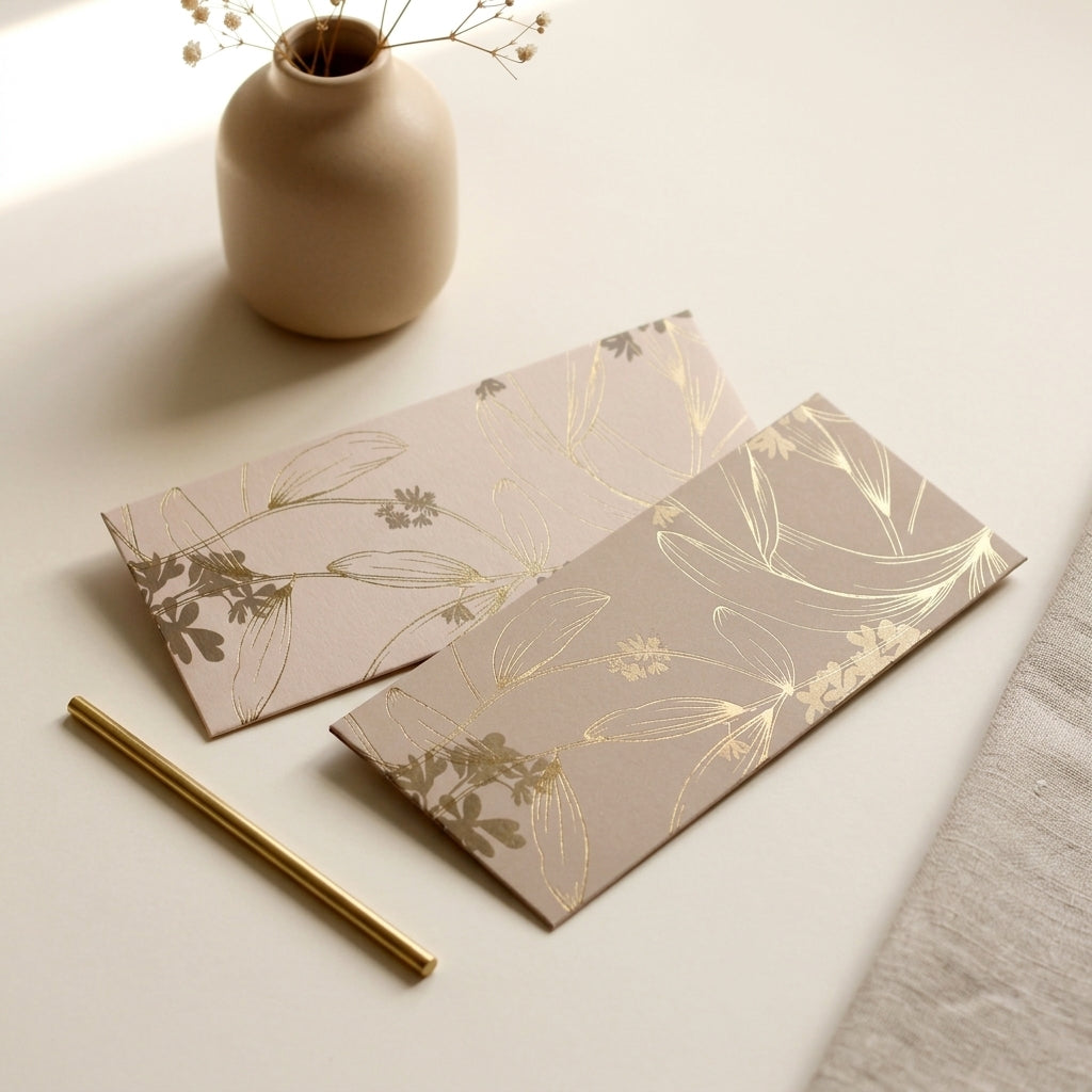 Ecru money envelopes (foiling)