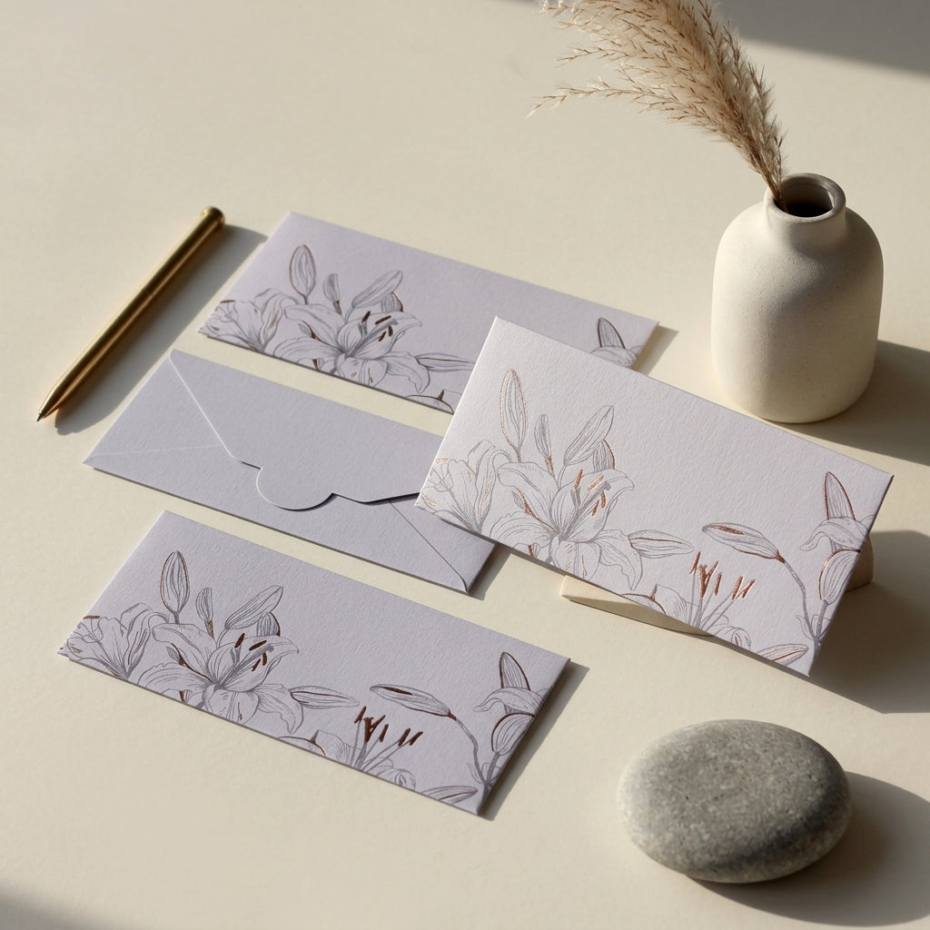 Frost blue money envelopes (foiling)
