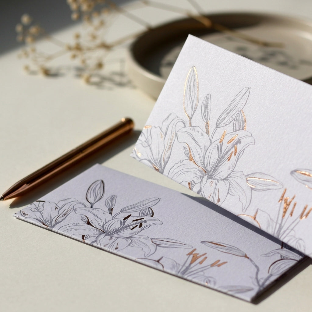 Frost blue money envelopes (foiling)