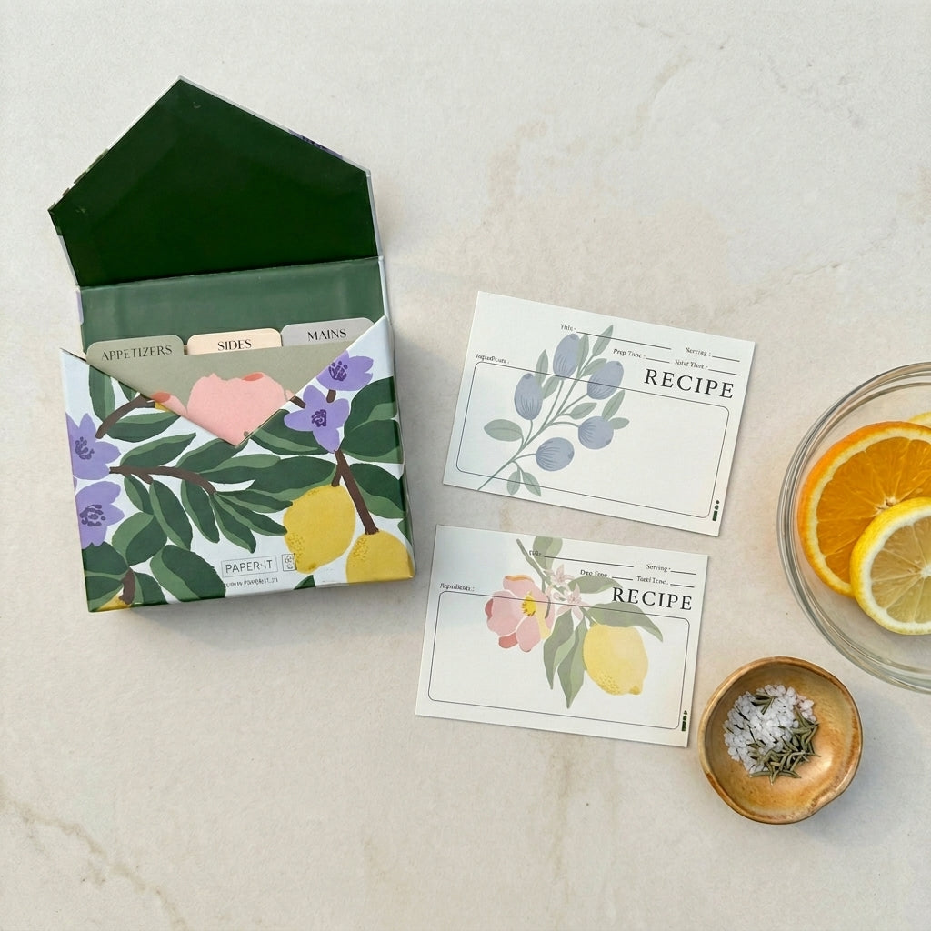 Sunny Lavender | Recipe Cards Box