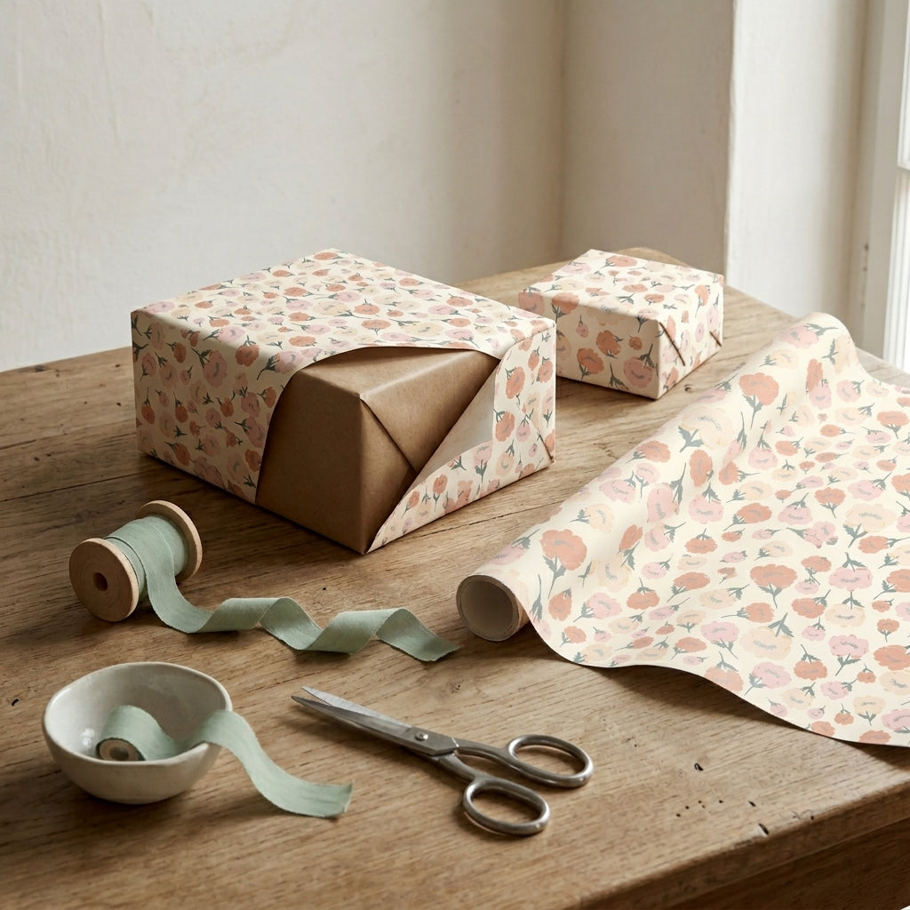 Spring bloom wrapping sheets+note cards