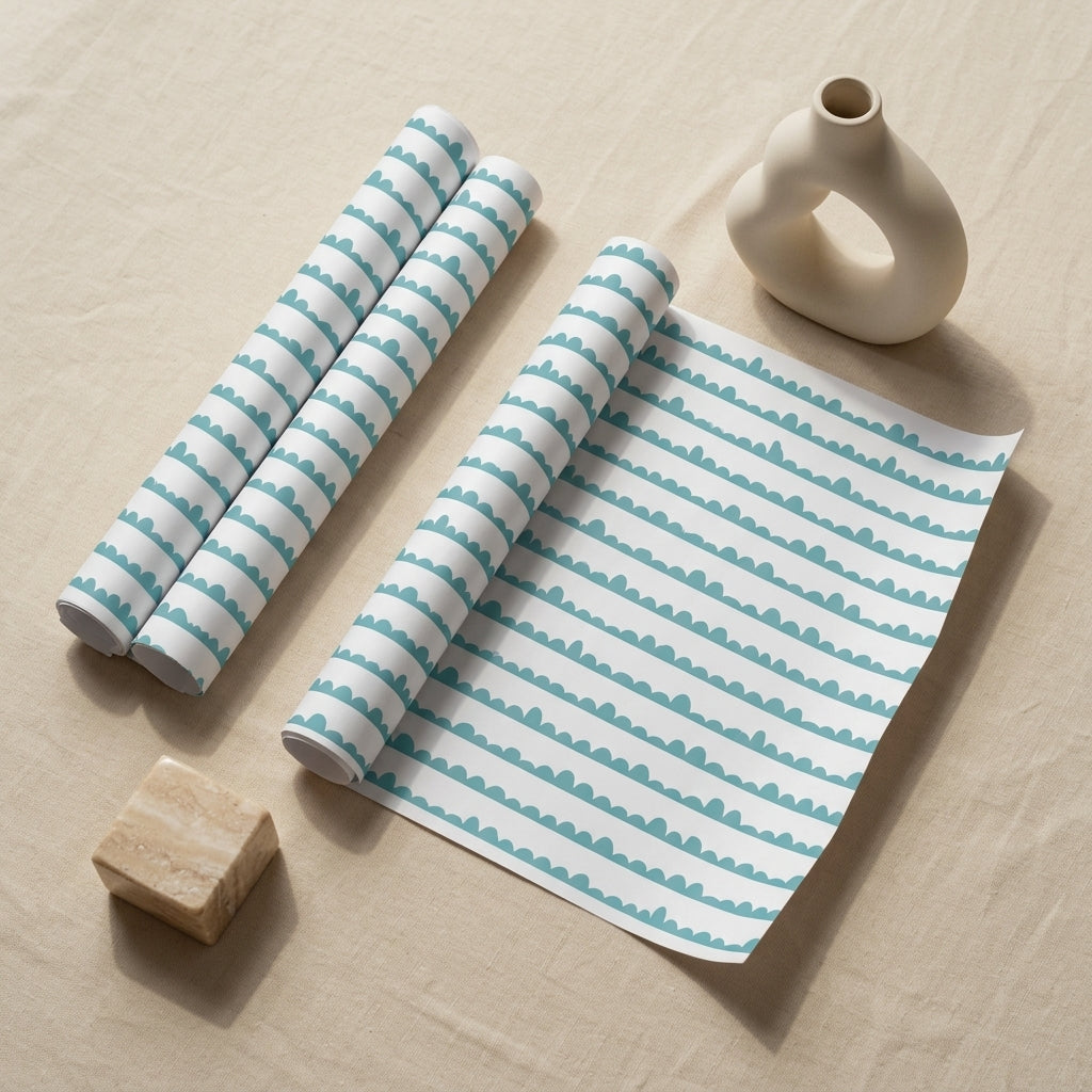 Acqua wrapping sheets+note cards (set of 5)