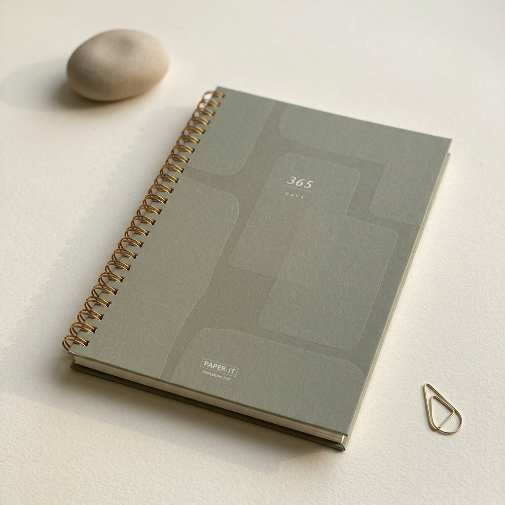 A5 evergreen planner notebook