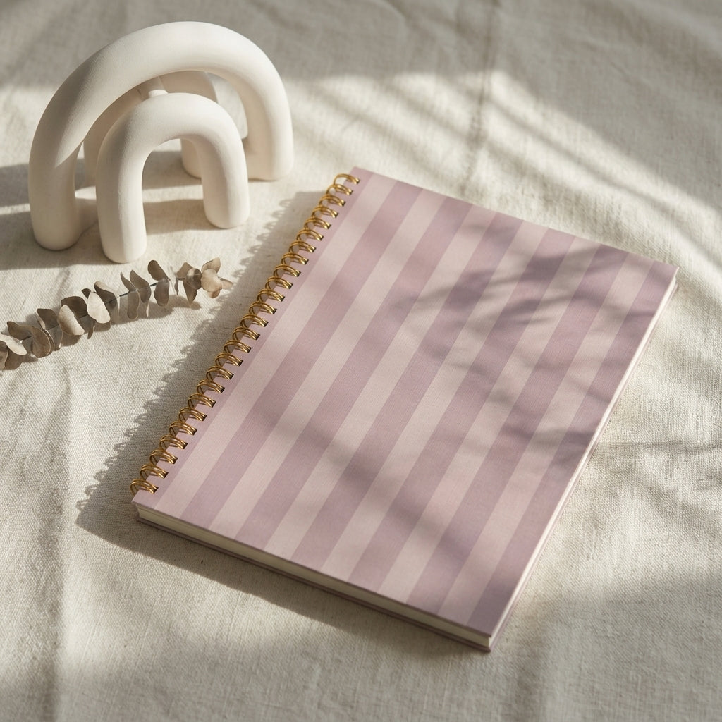 Blush stripes notebook