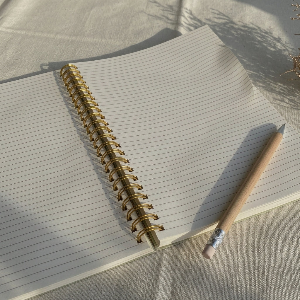 Blush stripes notebook