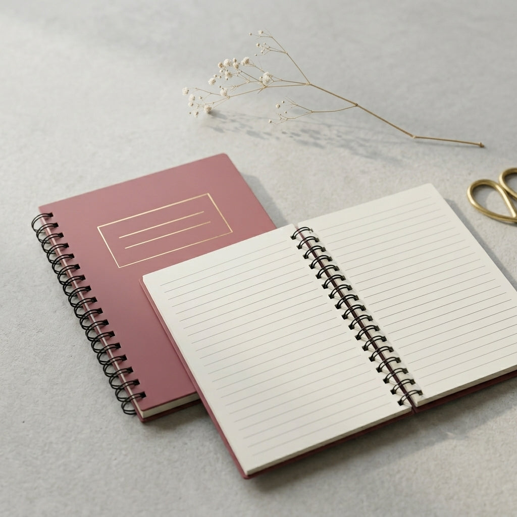 A5 Rosebud Foiled Notebook