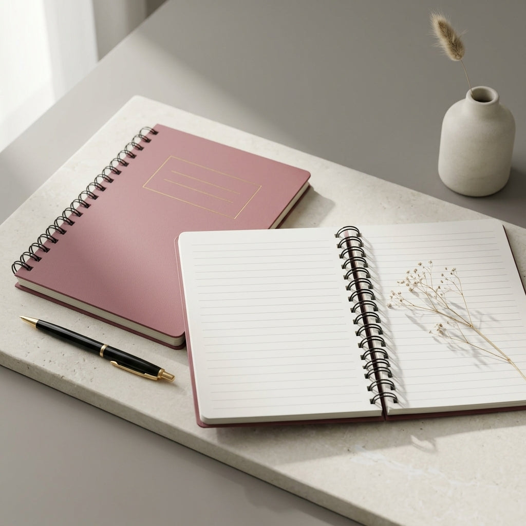 A5 Rosebud Foiled Notebook