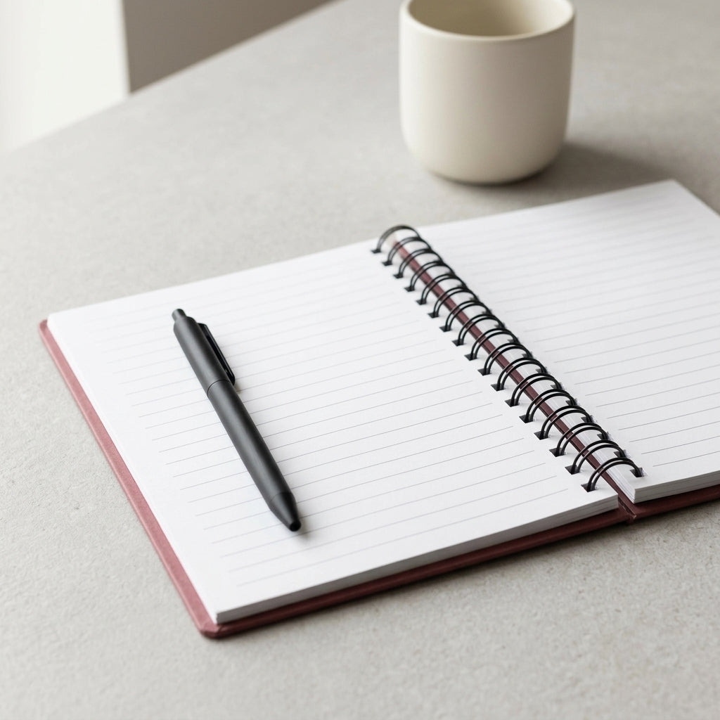 A5 Rosebud + Black Foiled Notebook (Set of 2)