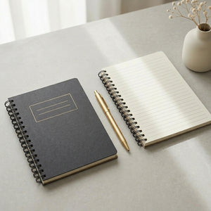 A5 Black Foiled Notebook