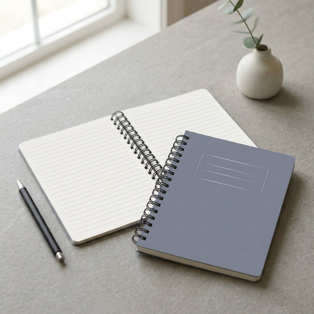 A5 Grey Foiled Notebook