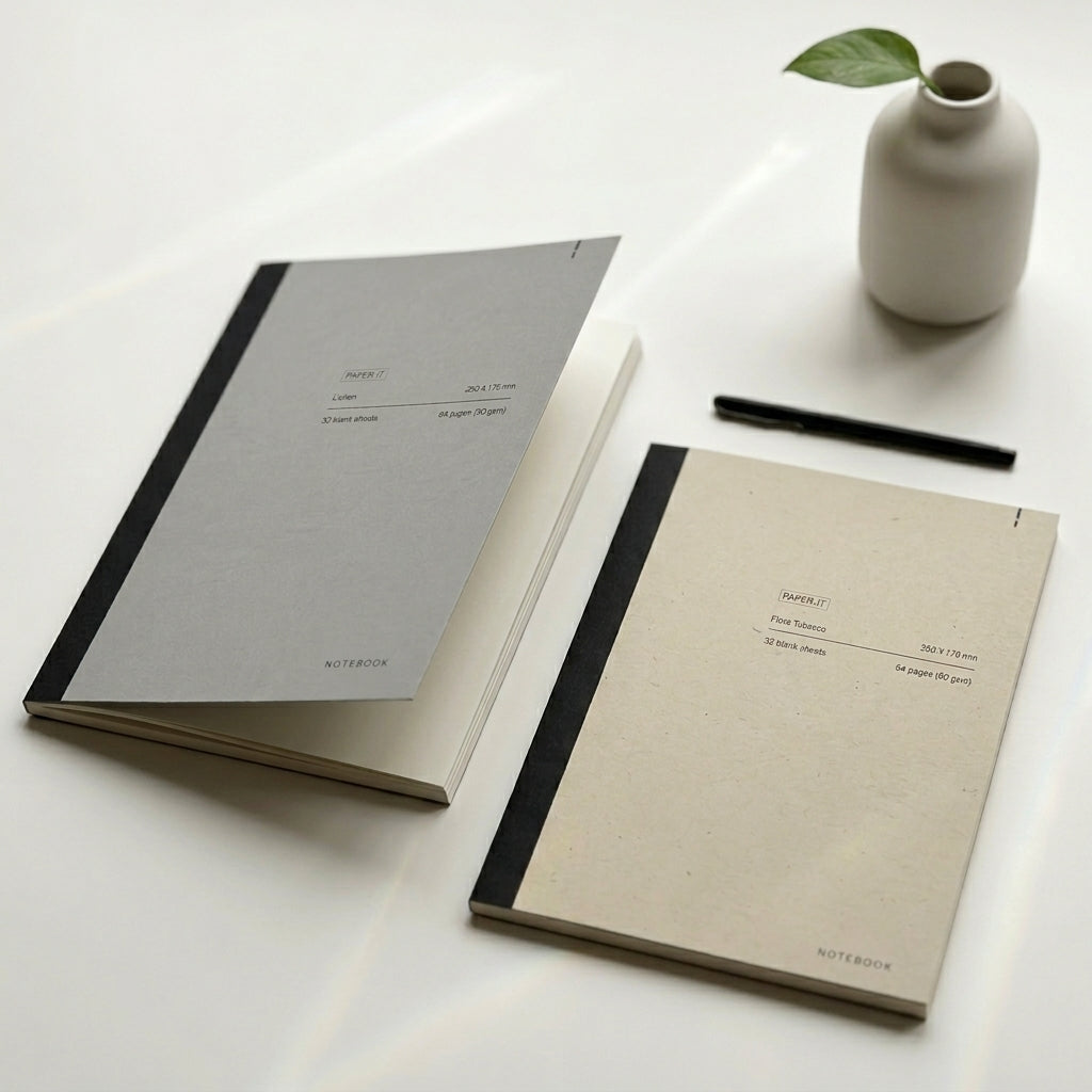 Flora tobacco + lichen notebook | Blank pages (set of 2)