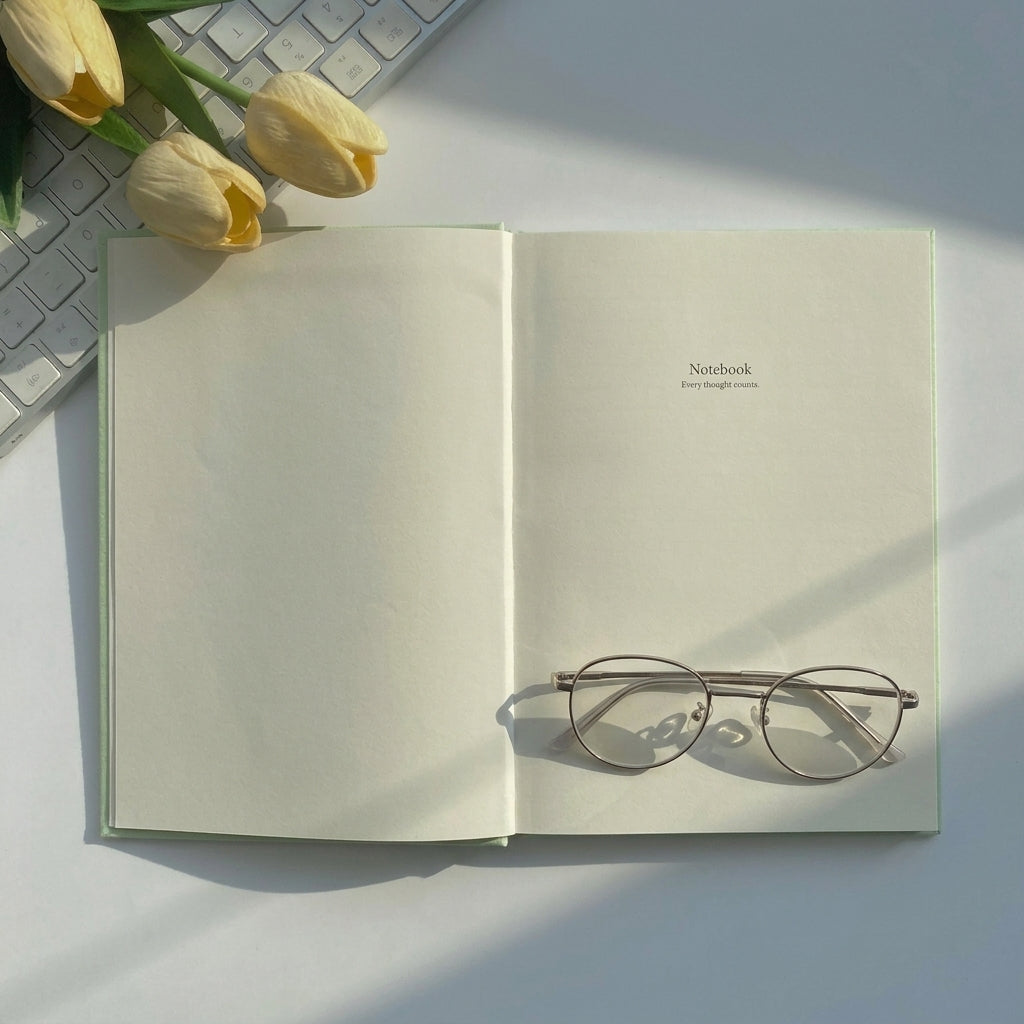 A5 Eucalyptus fabric notebook