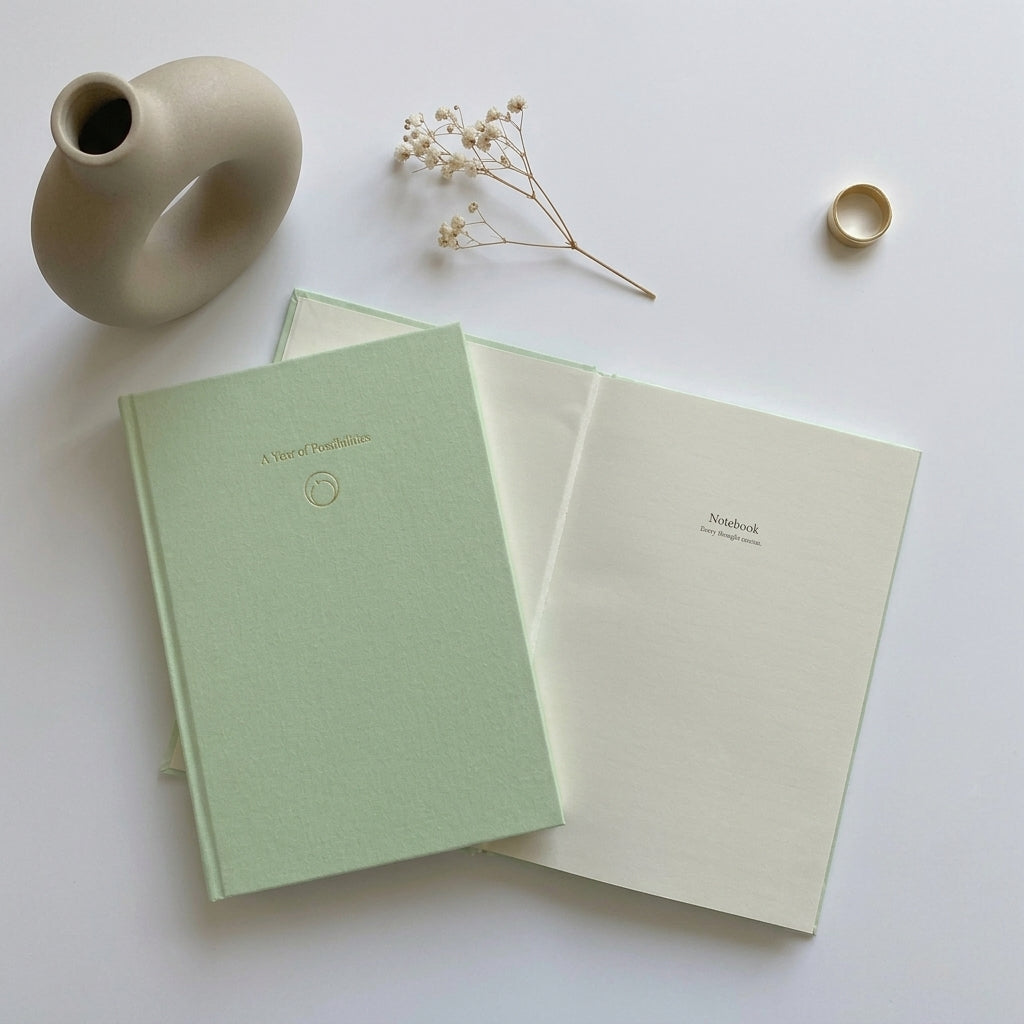 A5 Eucalyptus fabric notebook