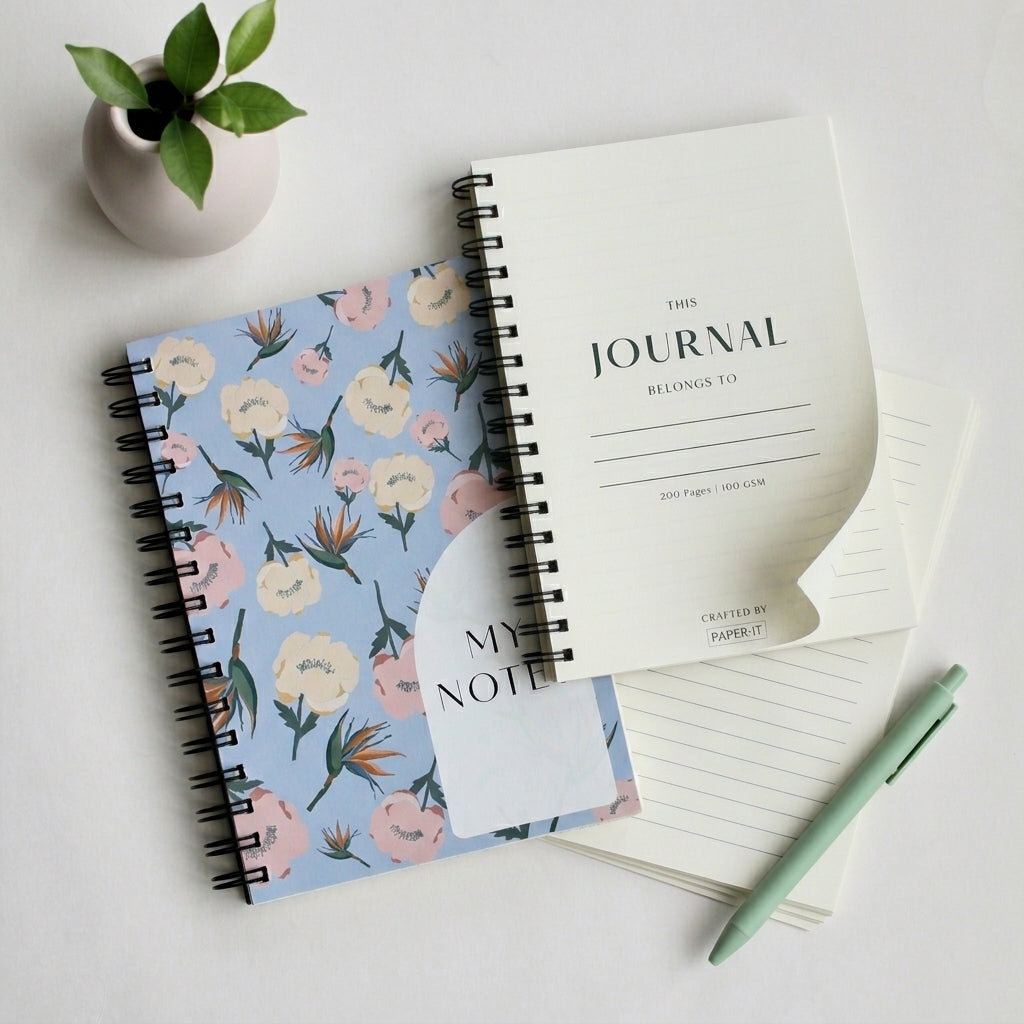 A5 Cobalt Blossoms Notebook