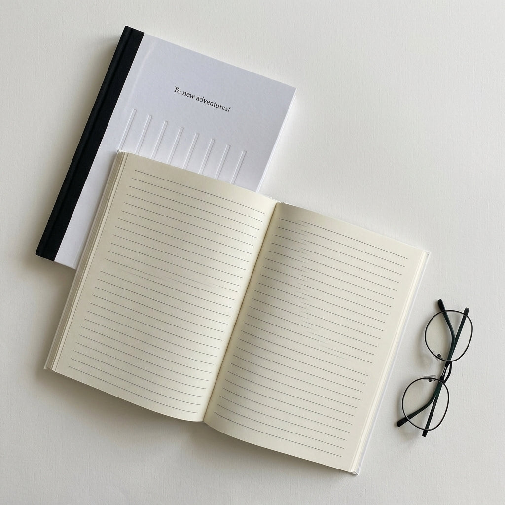 Quiet lines hardcover notebook
