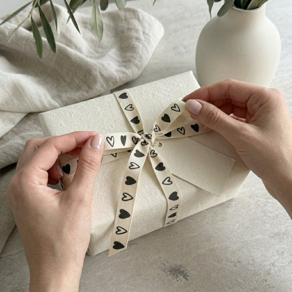 Mono Heart Cotton Ribbons