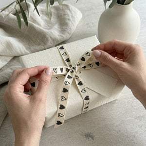 Mono Heart Cotton Ribbons