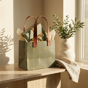 Petals Foiled Gift Bag (6.4 in × 6 × 4.5 inches)