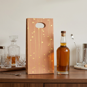Birch Foiled Bottle Bag (7 × 14 × 4.5 inches)