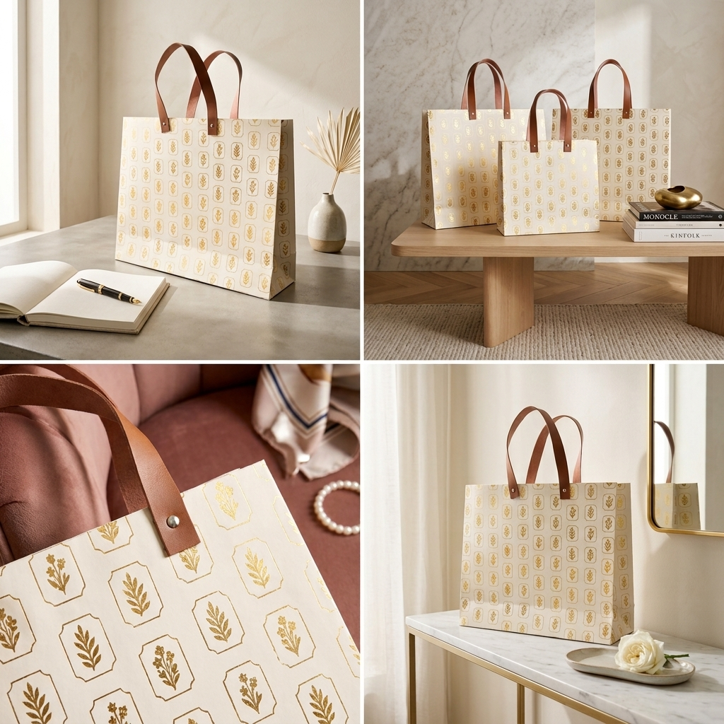 Florence Foiled Gift Bag ( 15 × 12 × 4.5 inches)