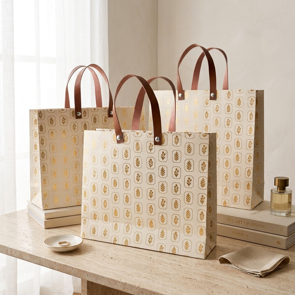Florence Foiled Gift Bag ( 15 × 12 × 4.5 inches)