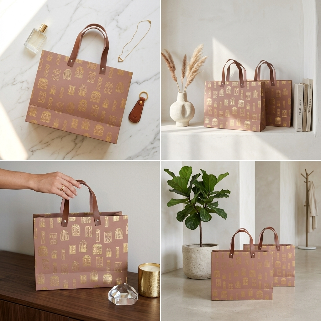 Manor Foiled Gift Bag (12.5 × 10 × 4.5 inches)