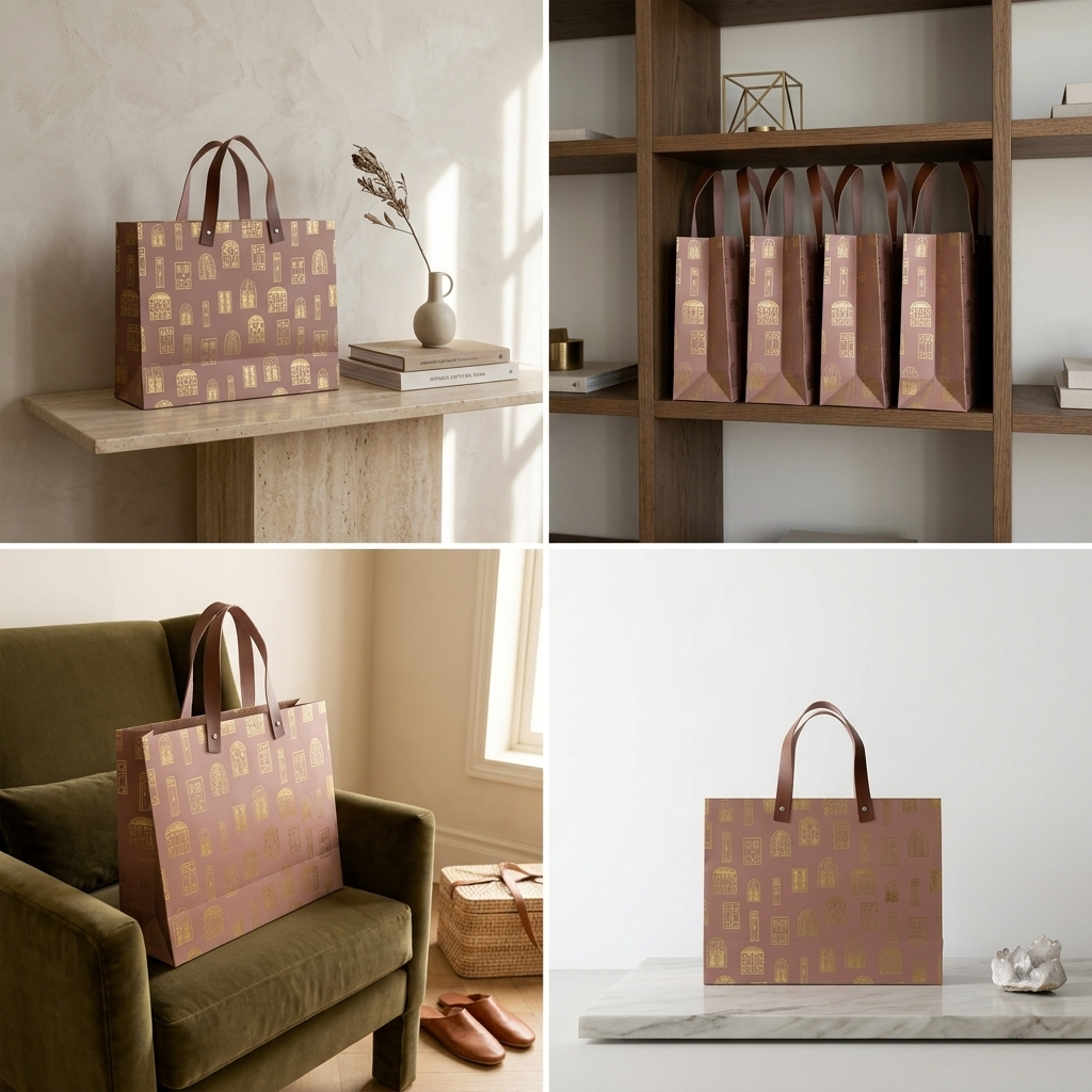 Manor Foiled Gift Bag (12.5 × 10 × 4.5 inches)