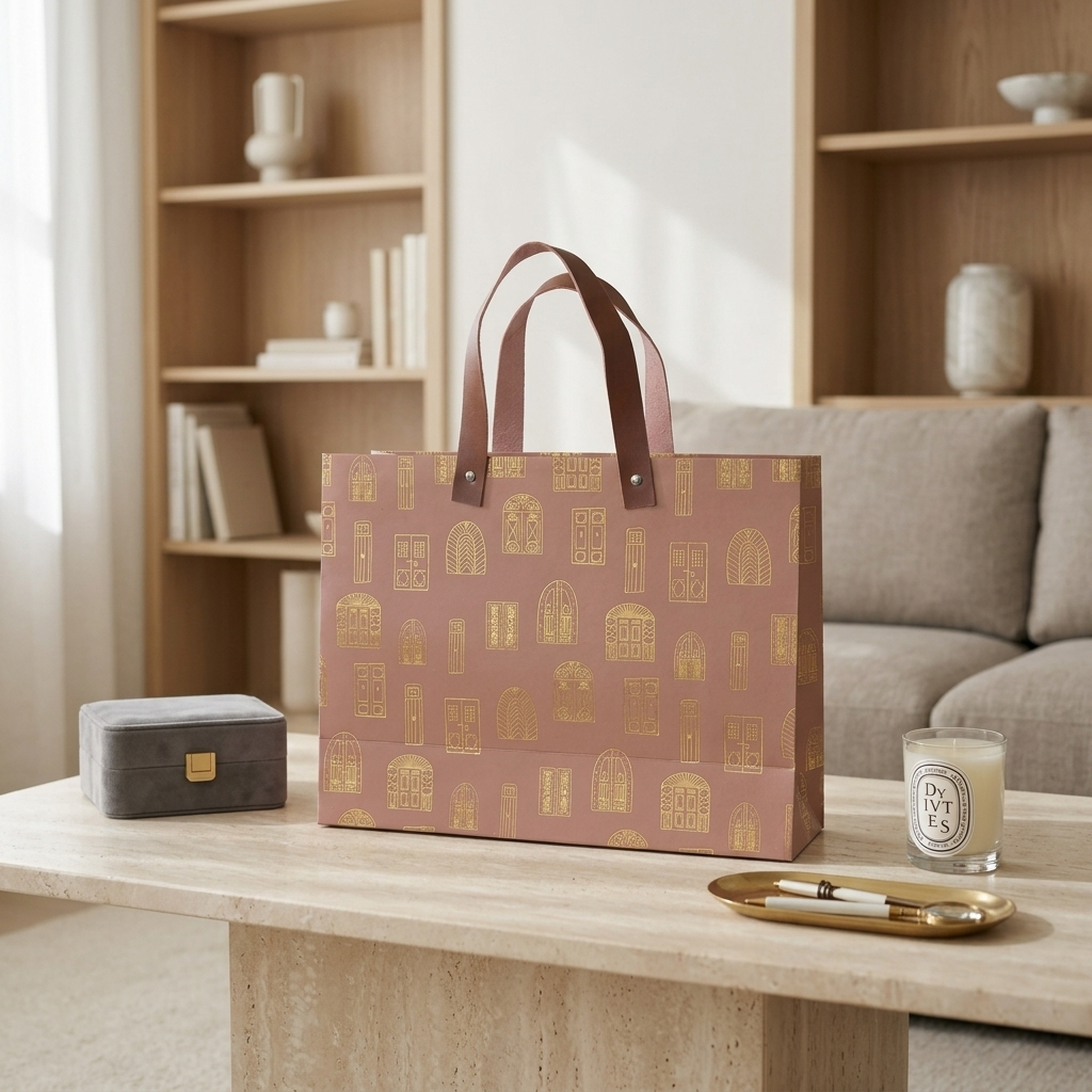 Manor Foiled Gift Bag (12.5 × 10 × 4.5 inches)