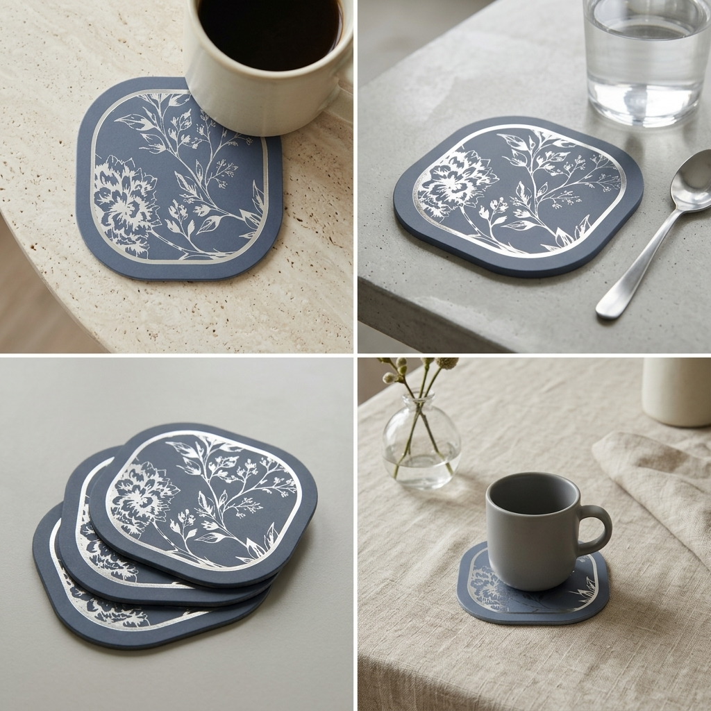 Blue Jay Foiled Coasters