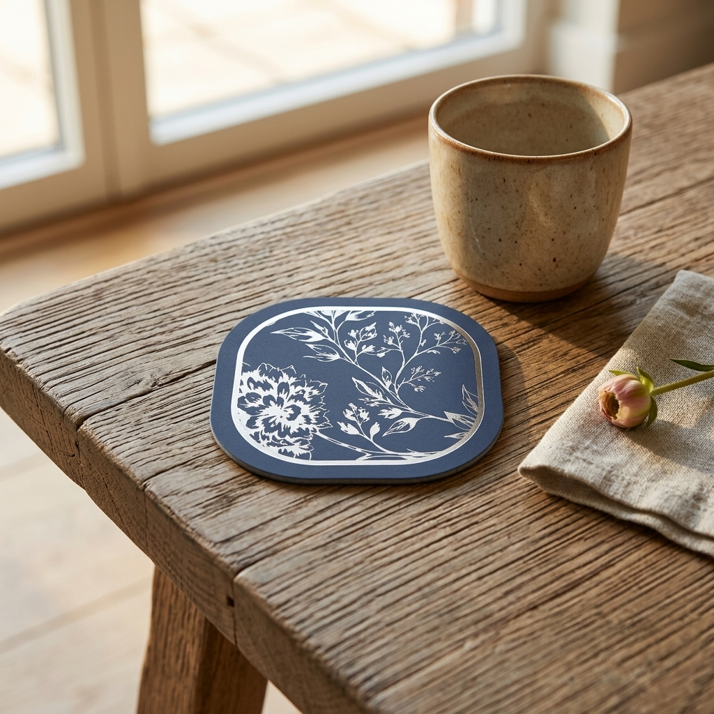 Blue Jay Foiled Coasters