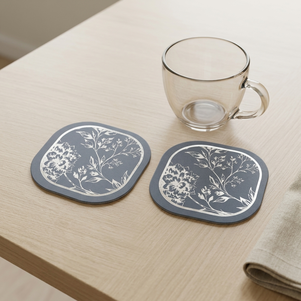 Blue Jay Foiled Coasters