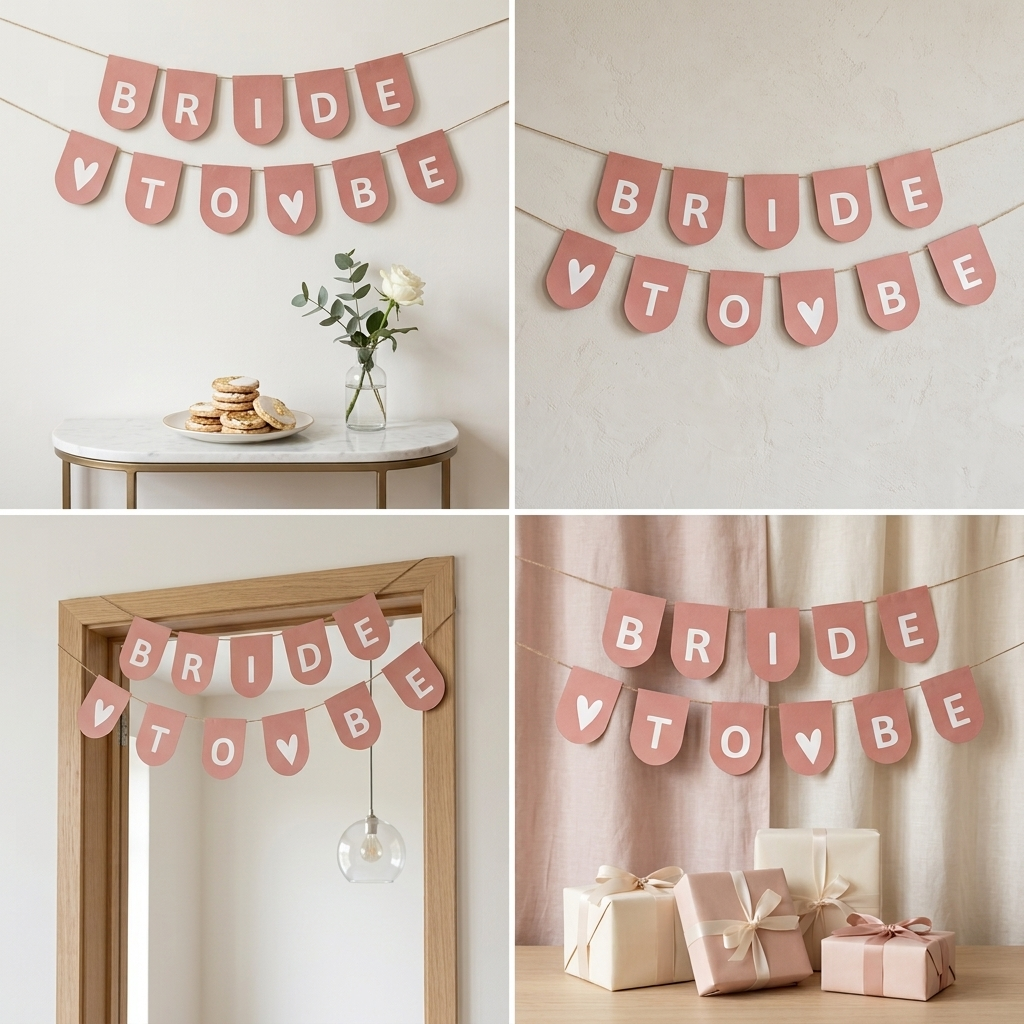 Pink bride to be buntings