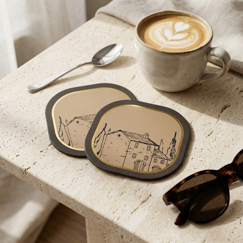 Tuscany II Foiled Coasters