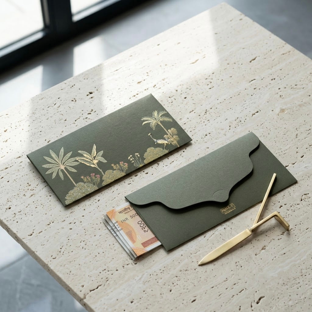 Garden Pavilion Foiled Money Envelopes